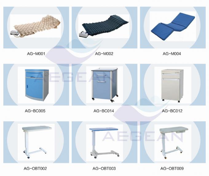 AG-BM501 Al-alaşımlı korkulukları nefes örgü yatak tahtaları yaşlı sağlık kullanılan elektrikli döner hastane yatakları