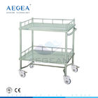 AG-SS042A cerrahi hareketli paslanmaz çelik hastane mobilyaları tıbbi arabası