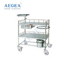 AG-SS052 CE ISO malzeme çelik alet tıbbi enjeksiyon arabası